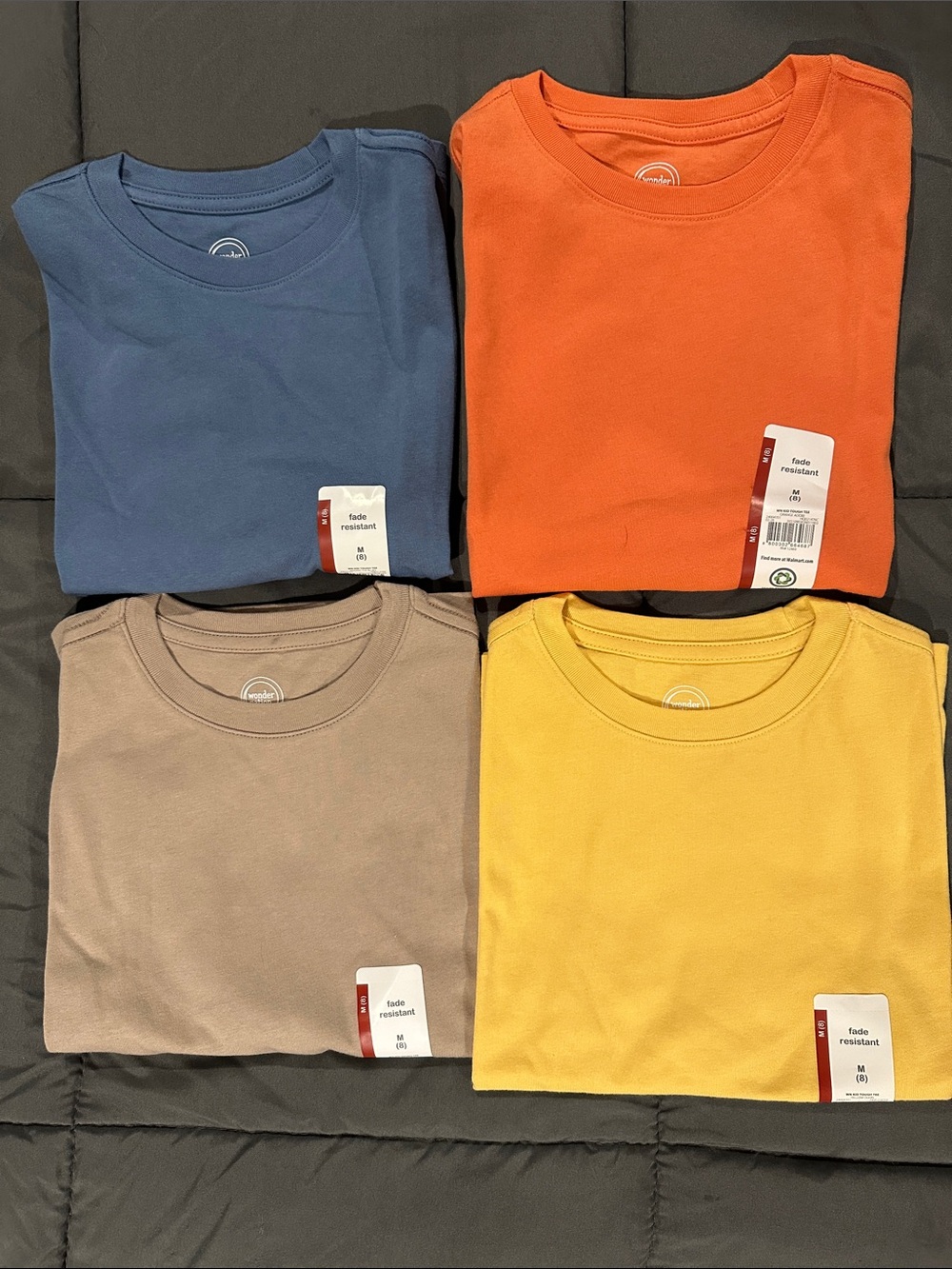 wonder nation Short Sleeve Crew Tees - Blue, Orange, Tan, Yellow